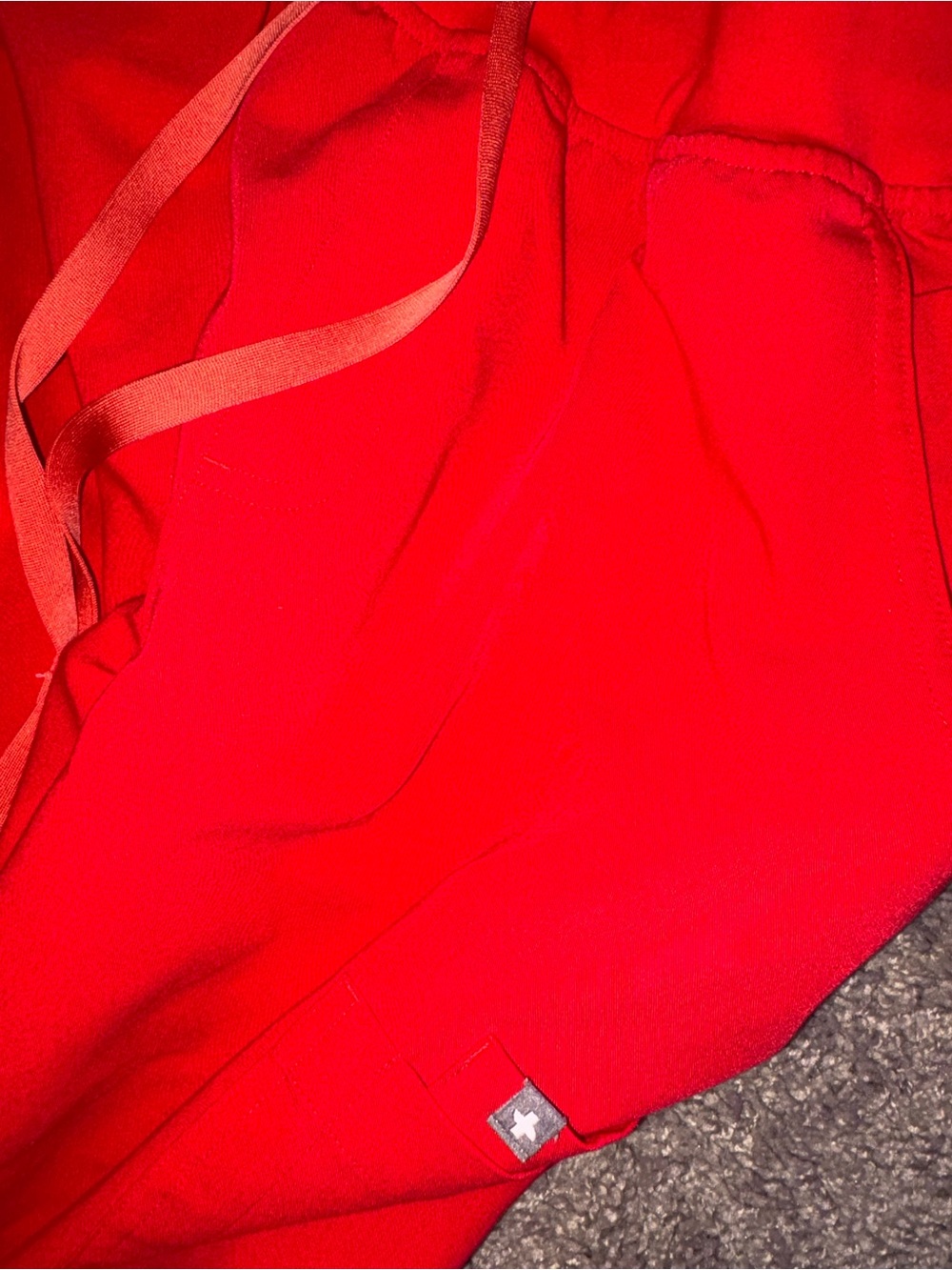 Figs Women's Red Cargo Jogger Pants - Picture 2 of 3